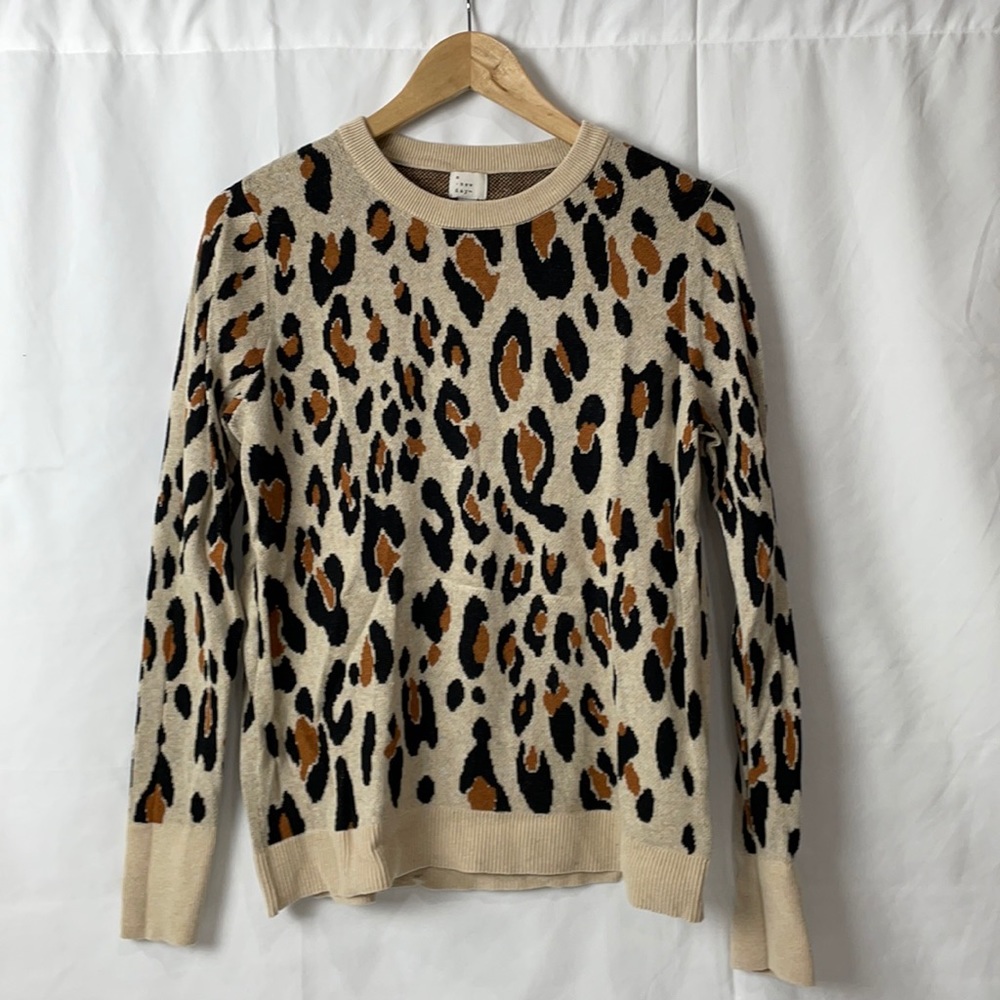 A New Day Girls Size L Leopard Print Sweater